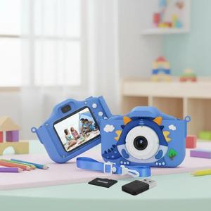 Cartoon Dinosaur Design Digital Camera, Cute Video Recording Camera Toy with 32GB Memory Card, Perfect Birthday & Holiday Gift Choice