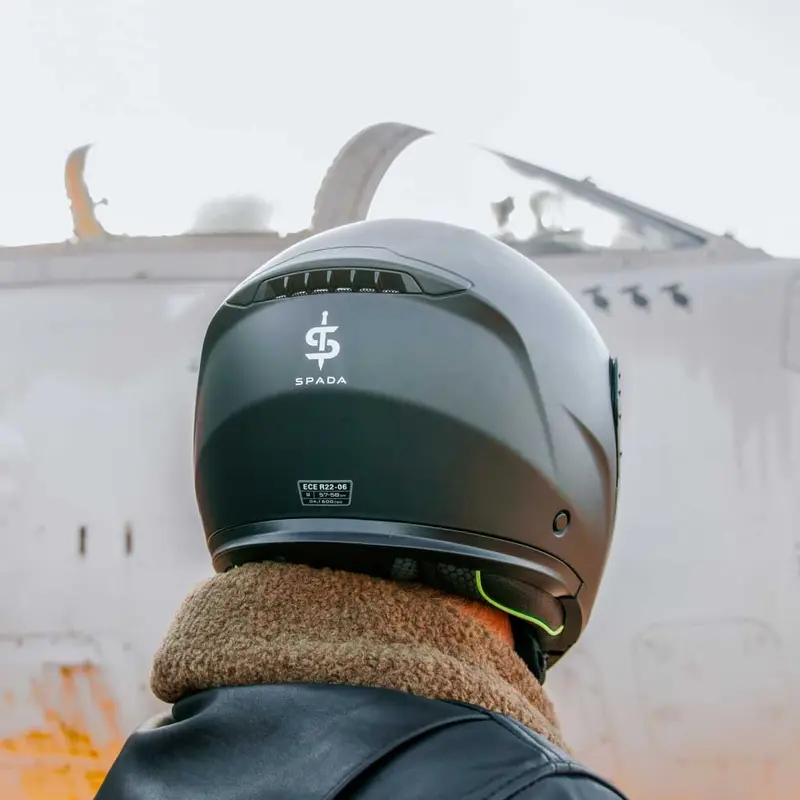Spada Orion 2 Flip Up Motorcycle Helmet - Matt Black 6
