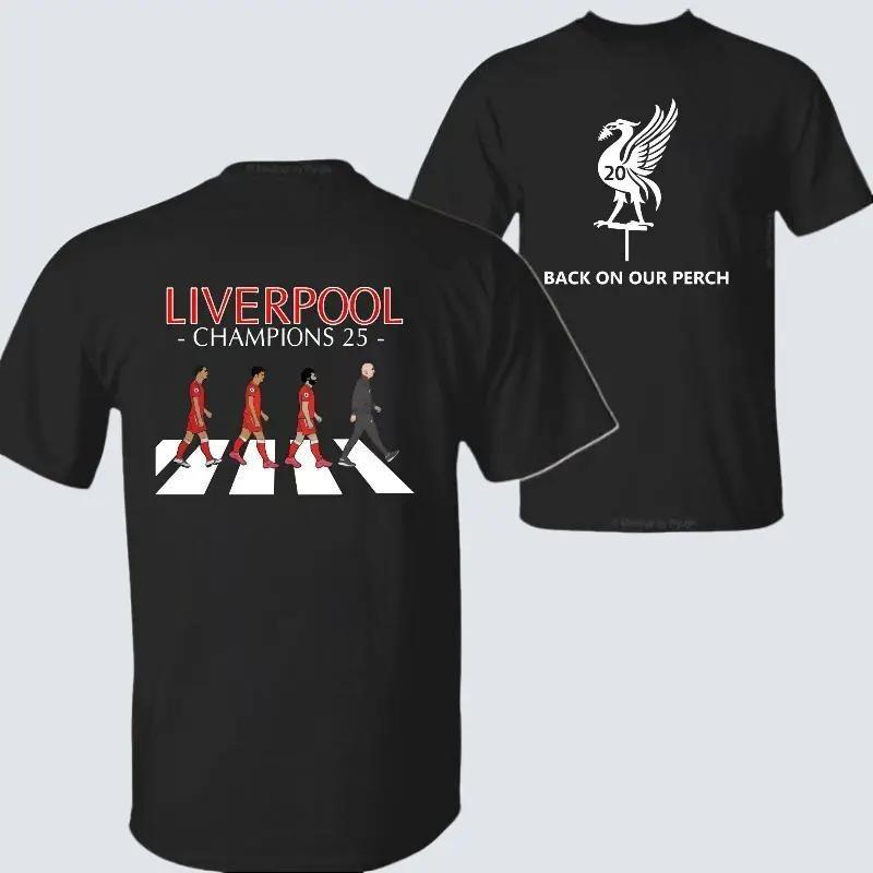 Liverpool T-shirt - Champions 2025. Back On Our Perch T-shirt. Gift for LFC fans. Unisex cotton T-shirt With 2-Sided Printing. 1