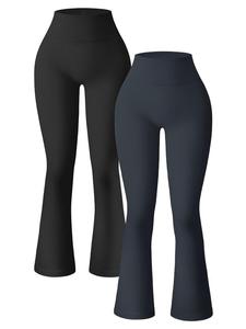 Women's Solid High Waist Sports Leggings, Sporty Comfy Breathable Skinny Pants for Yoga Gym Workout Running, Ladies Sportswear for All Seasons, Womenswear