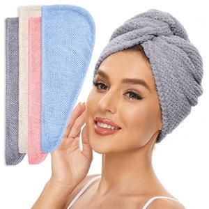 Hair Drying Towel, 1 Count Reusable Water-absorbent Hair Turban Wrap, Hair Towel Wrap, Hair Towel for Women & Girls, Bathroom Supplies