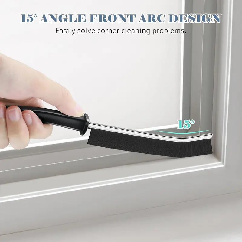 3pcs Long Handle Scrubbing Brush for Home Kitchen and Window Groove - Crevice Cleaning Brush 4