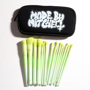 [Made by Mitchell] 16-Piece Makeup Brush Set with Free Pouch Bag– Complete Face & Eye Brush Kit