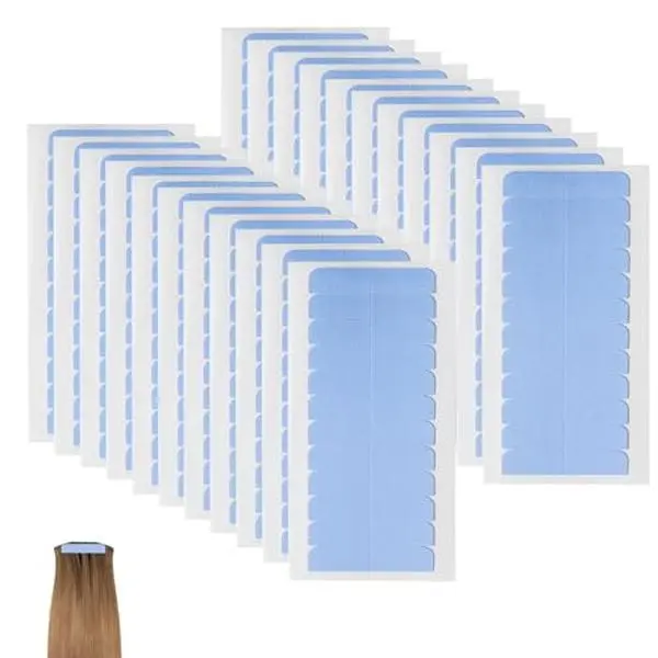 480Pcs Double-Sided Tape Extension Tabs for Hair Extensions, Waterproof & Transparent Hair Adhesive, Invisible Wig Tape, Beauty Tool for Hair.