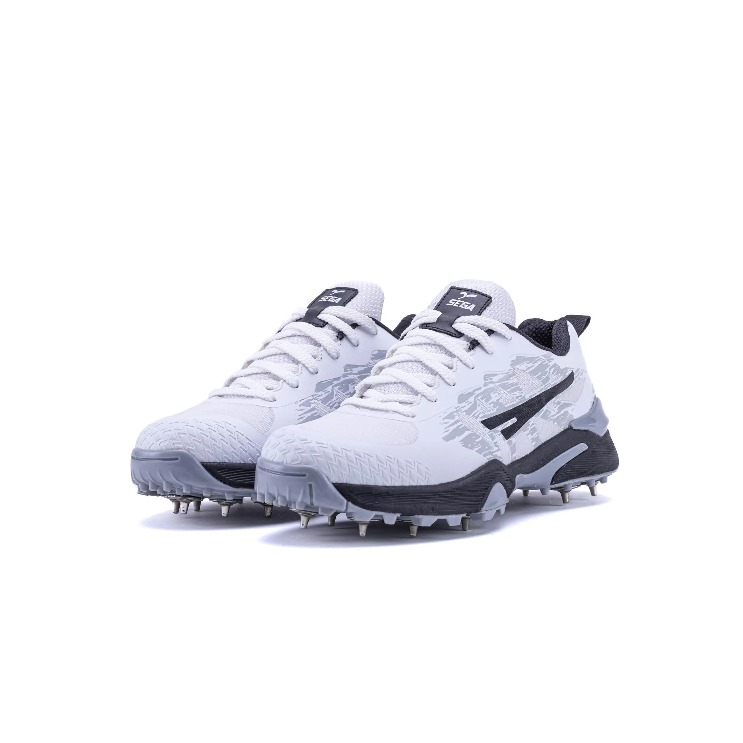 Sega Freedom Men's Cricket Shoes – Lightweight Cricket Trainers, Durable, Detachable Metal Spikes, Breathable and Shock Resistant