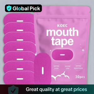 Sleep Mouth Tape, 1 Pack/2 Pack(30pcs/pack) Breathable Mouth Tapes, Comfortable Sleeping Patches, Snore Mouth Tape Body Care Product for Women & Men, Pink