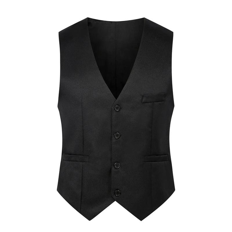 Product Introduction of Men's Casual Business Vests Slim Fit Formal Business Vest Large Size Waistcoat for Suit or Tuxedo Wedding Formal Prom 7