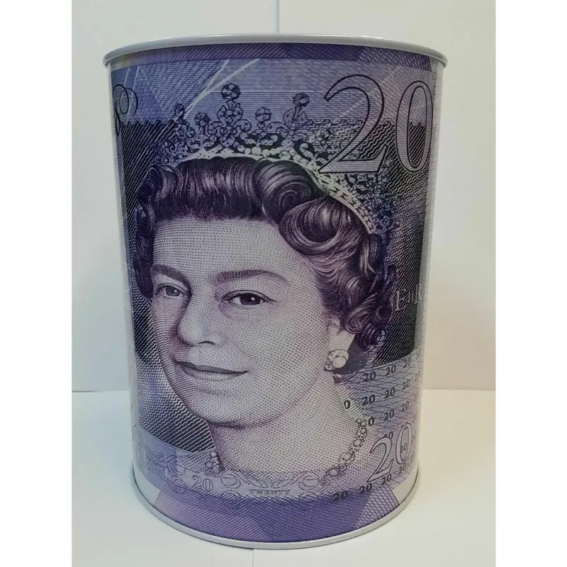 Money Box Tin £5 £10 £20 £50 Pound Note Design Kids Saving Cash PIggy Bank Box N Decor Ornaments 7