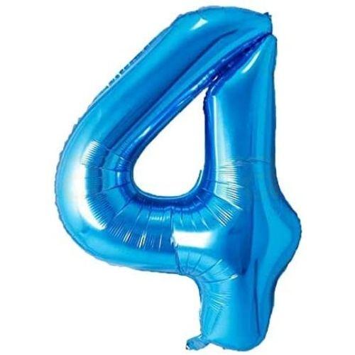Balloon 1st Birthday Number 1 Blue XXL Giant Foil Balloon 40” Birthday Decoration for Boy, Float with Helium 6