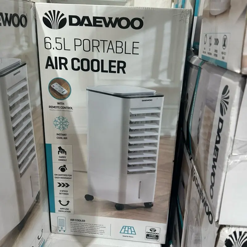 6.5L Portable Air Cooler Evaporative Fan With Remote Control LED Display - White uk seller 1