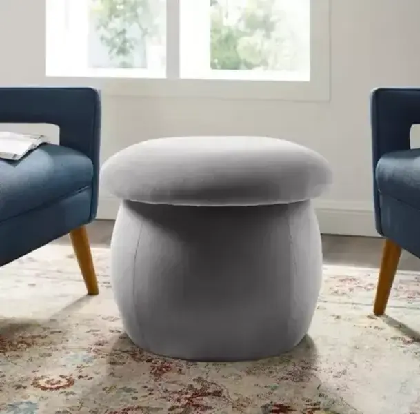 Dressing Table Stool Velvet Round Ottoman Footstool Makeup Vanity Seat Chair