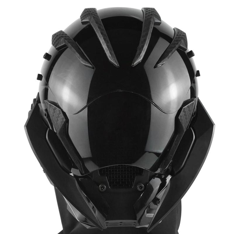 Marikito Cyberpunk Mask, Futuristic Helmet with Adjustable straps fit all adults, Rave Party and Music Festival Cosplay Perfect Accessories 1