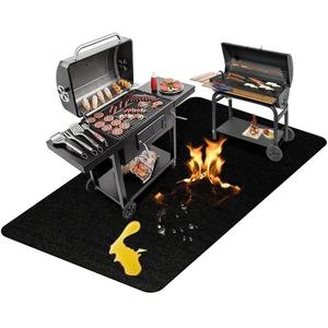 Outdoor Barbecue Mat, 1 Count Double Sided Fireproof Barbecue Mat, Oil-proof & Waterproof BBQ Protective Pad, Barbecue Utensils for Deck & Patio