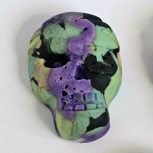 Multicoloured Skull Home Decor Recycled Fillament - Festive Ornaments 6