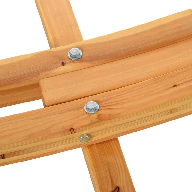 Outsunny 3.25m Wooden Hammock Stand Universal Fit Garden Picnic Camp Accessories 7