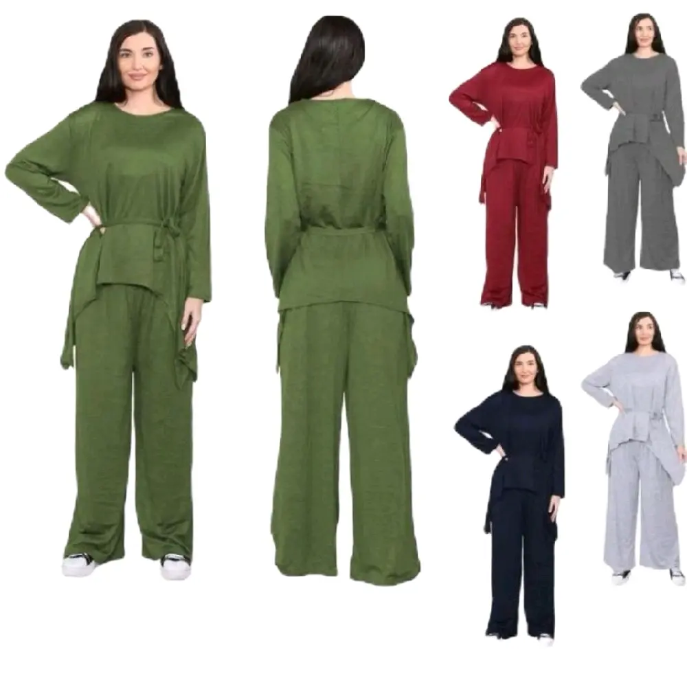 Ladies High Low Top and Bottoms 2 Piece Track Suit Set Loungewear Sweatshirt Jog - Womenswear, Overalls