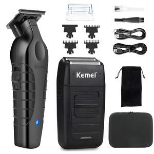 Kemei Professional Hair Clipper, 1 Box Rechargeable Cordless Hair Trimmer & Accessories, Hair Cutting Kit for Men, Barber Tool, Gift