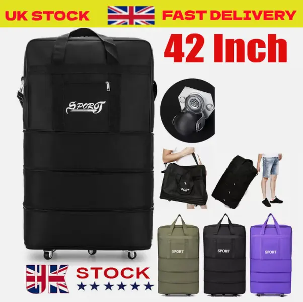 42" 6 Wheel Extra Large Lightweight Luggage Trolley Suitcase Travel Bag h V6F9