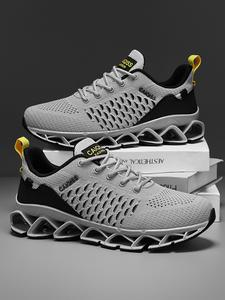 Men's Breathable Lightweight Mesh Sneakers, Casual Comfortable Sports Running Shoes, Trendy All-match Sneakers for Daily Wear