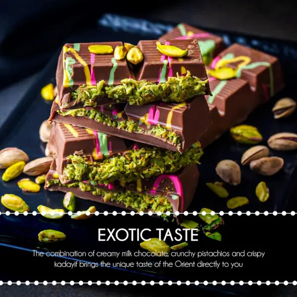 BML 1 x 100g Real Dubai Chocolate Bar Viral Pistachio Kunafa Bar Viral Milk Chocolate for Birthdays Anniversaries Parties & Special Occasions Creamy Milk Chocolate Made in Dubai 2