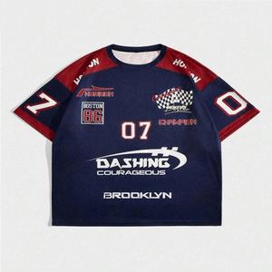 Free Customized Name and Number New Fashion Short-sleeved Racing Jersey Sportswear T-shirt Unisex