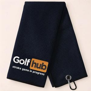 Golf Towel, Golf Accessories for Men & Women, Embroidered Funny Golf Towel, Easy To Clean and Carry Golf Towel, Outdoor Sports Game Towel, Golf Equipment