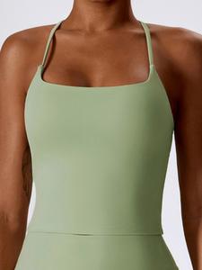 Criss Cross Backless Sports Vest, Y2k Streetwear Running Vest, Casual Comfy Breathable Cami Top for Yoga Running Fitness, Yoga Gym Activewear, Summer Tops, Sleeveless Yoga Sports Clothing, Workout Activewear, Stylish Activewear