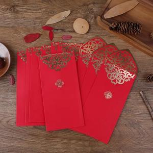 Chinese Traditional Red Envelope, Wedding Red Envelope, Holiday Decorated Envelopes, Gift Wrapping Supplies for New Year Wedding Birthday