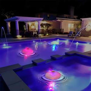 New creative colorful pool light - Intelligent dazzling LED projection light floating light Diamond light night light outdoor waterproof floating light party atmosphere light garden pond decorative light summer pool accessories