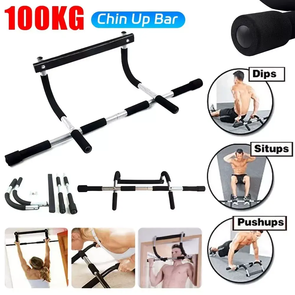Door Mounted Pull Up Chin Up Bar for Home Gym Strength Fitness Exercise Workout