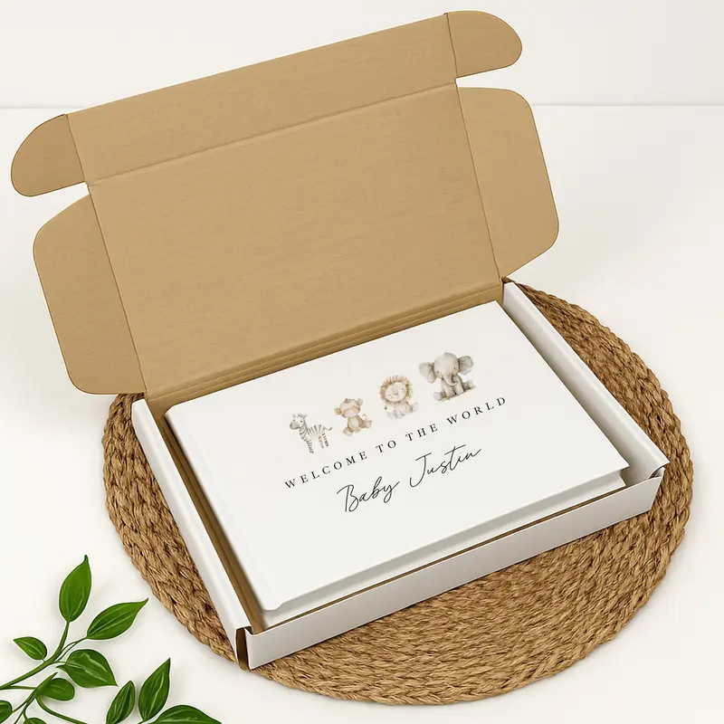 Personalised Watercolour Safari Baby Shower Guest Book | A4 Sign 3