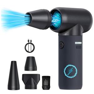 USB Rechargeable Electric Air Duster, 3-speed Wind Speed Up To 180000RPM Electric Air Blower, Adjustable Cordless Blower for Home & Car