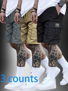 Men's Flap Pocket Cargo Shorts, Casual Regular Fit Multi-pocket Shorts for Summer, Men's Bottoms for Daily Wear, Menswear, Shorts for Men, Casual Streetwear Shorts
