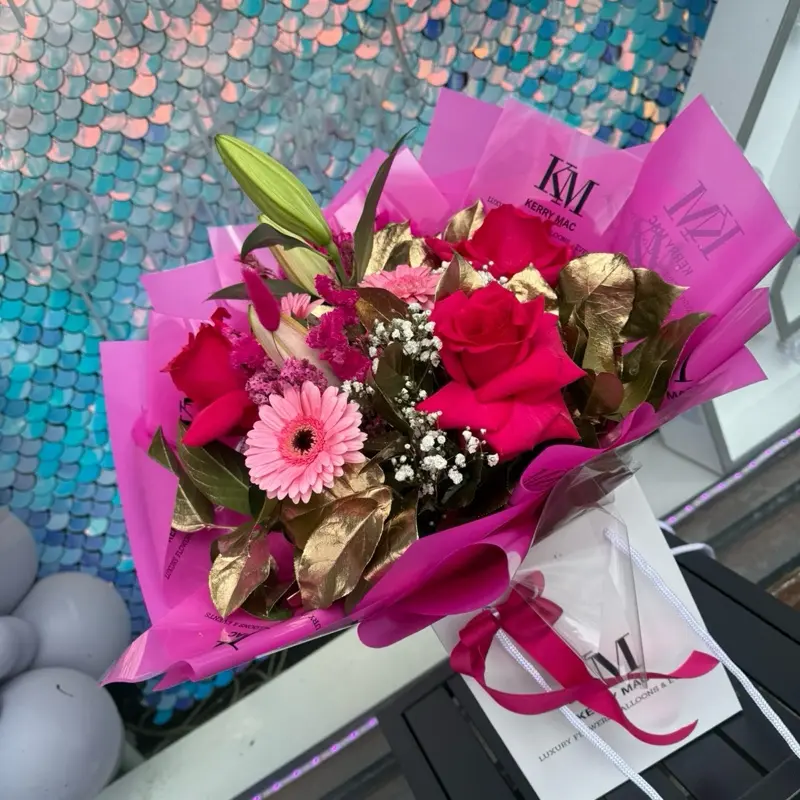 Mixed Pink Blossom Bouquet - Sustainable Fresh Gift - Decor, Fruit, Plants, Decorative flower