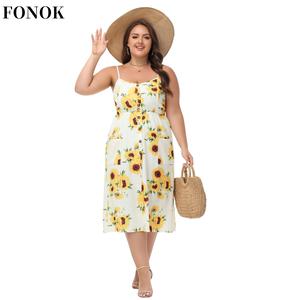 FONOK Plus size summer outfit，Casual Halter Long Dresses,Long printed dress，Summer Vacation Sleeveless Dresses,Fashion Plus Size Women's Dresses,Dresses holiday