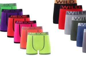 Findfashion Men's Adults Seameless Plain Assorted Colours Beast Underwear Boxer Shorts Super Stretchy For Gents