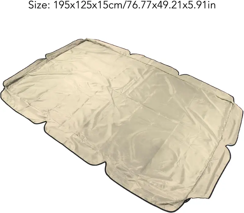 TITA-DONG Swing Canopy Replacement Cover, 600D Silver Coated Oxford Fabric Replacement Canopy Top Cover, Waterproof Replacement Canopy for Patio Yard Seat(Beige) 1