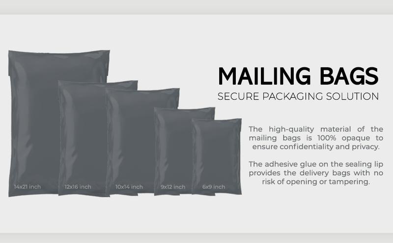 Product Introduction of Mailing Bags, Grey Parcel Delivery Bags with Self-Seal Closure, Flexible Lightweight and Tear Proof Postal Mailing Bags, Multipack Mailing Envelope Bags (06x09, 25pk) 0