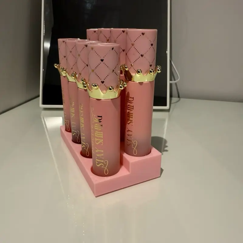 Lip Gloss Stand - 3D Printed Pink - Makeup, Glossy, Lipstick, Cosmetic 2