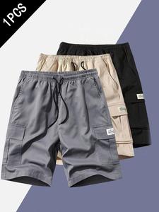 Men's Solid Color Flap Pocket Cargo Shorts, Regular Fit Casual Fashion Comfy Shorts for Summer, Men's Bottoms for Daily Wear, Menswear