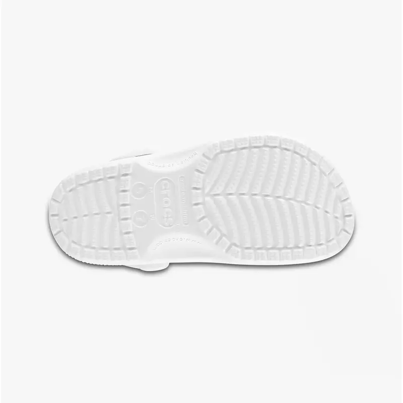Crocs 10001-100 CLASSIC Unisex Clogs White Casual 6