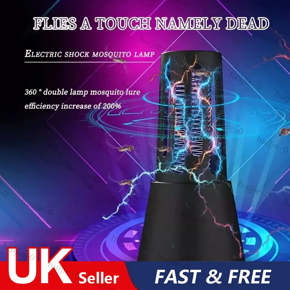 Electric Insect Bug Zapper, UV Light Fly Mosquito Killer, Pest Trap Catcher Lamp
