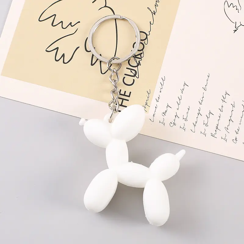 1pcs New bubble dog accessories keychain balloon dog key ring pendant 3
