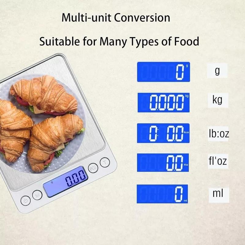 0.03g 500g Kitchen Scale Pocket Electronic Digital LCD Weighing Food Jewellery Measuring Utensils White 1