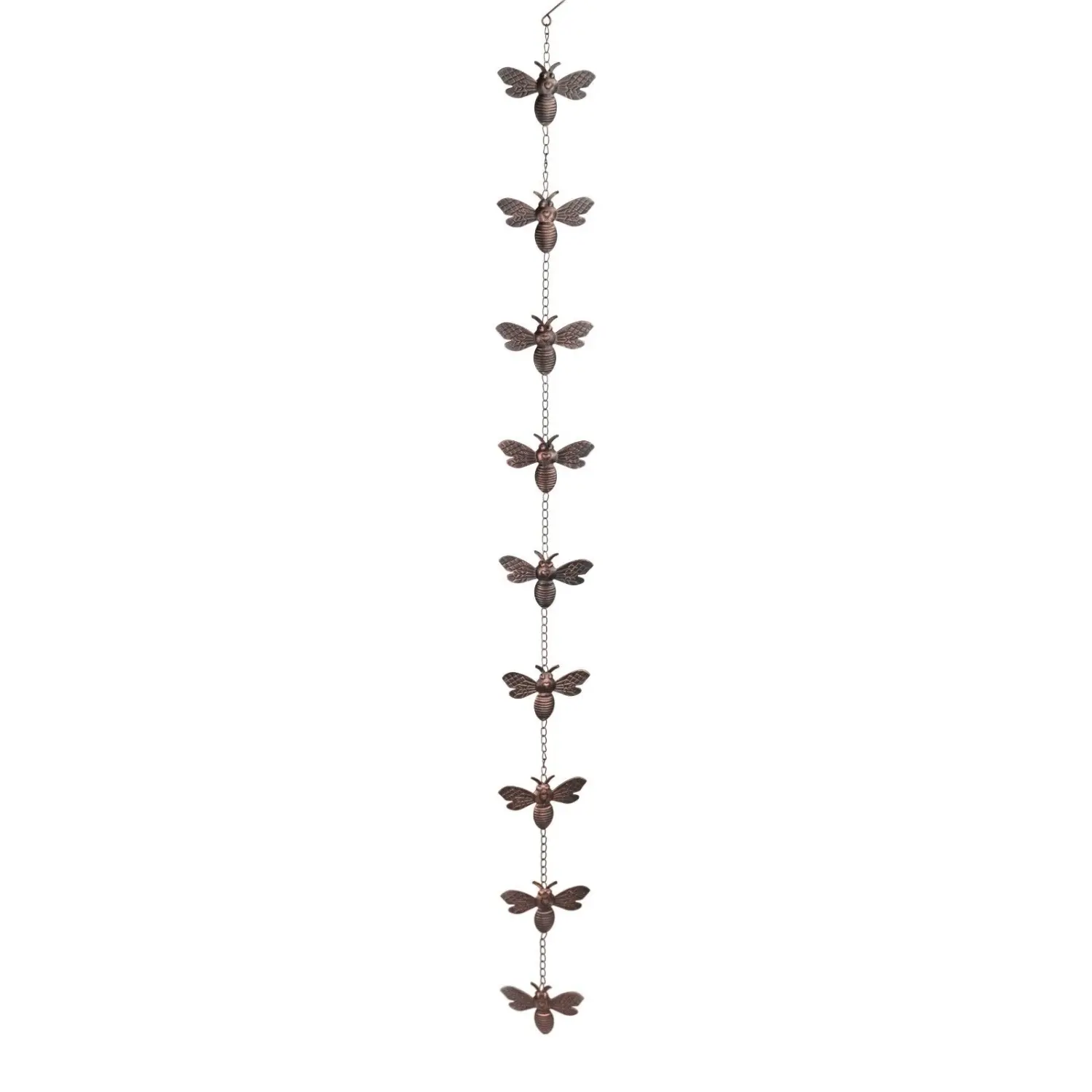 Bumble Bee Drop Galvanised Metal Chimes | Vintage Rustic Home Garden Ornament