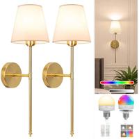 Wireless Battery-Powered Wall Lamps with Remote