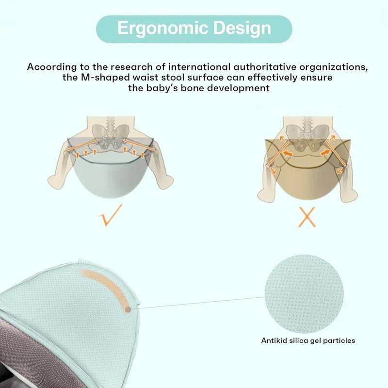 Product Introduction of New Adjustable Ergonomic Baby Carrier Four Seasons Universal Baby Carrying Bag Waist Stool Strap Portable & Multifunctional 13