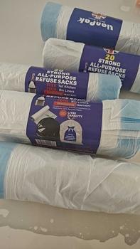Product Review of Bitterplum 100pcs White Mid-Size Drawstring Strong Pedal Bin Liners from y**e 0