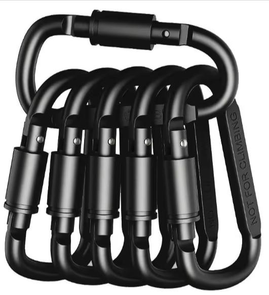 4-6PCS Carabiner Set For Key Camping Survival EDC Outdoor Keychain Clip Alloy Aluminum Tactical Caribiner Hook Karabiners 8