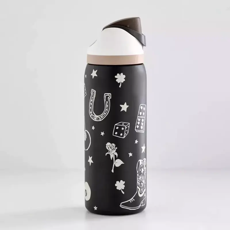 Owala FreeSip Water Bottle 32oz – 2025 Birthday Bash "Pillow Fight Cherry" Limited Edition, Leak-Proof & BPA-Free 3